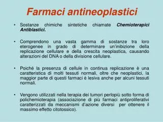 farmaci antineoplastici