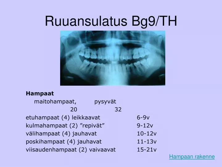 ruuansulatus bg9 th