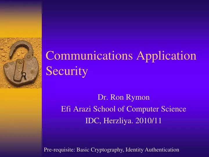 communications application security