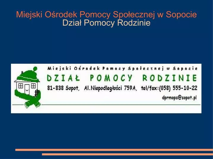 miejski o rodek pomocy spo ecznej w sopocie dzia pomocy rodzinie