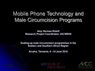 Mobile Phone Technology and Male Circumcision Programs