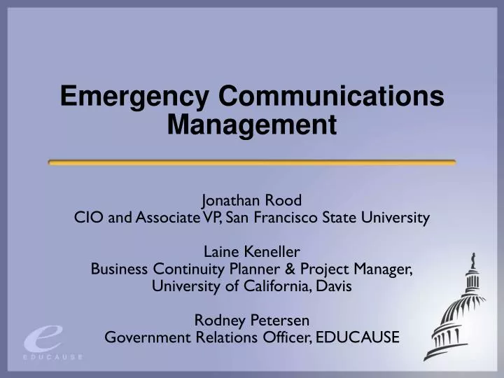 emergency communications management