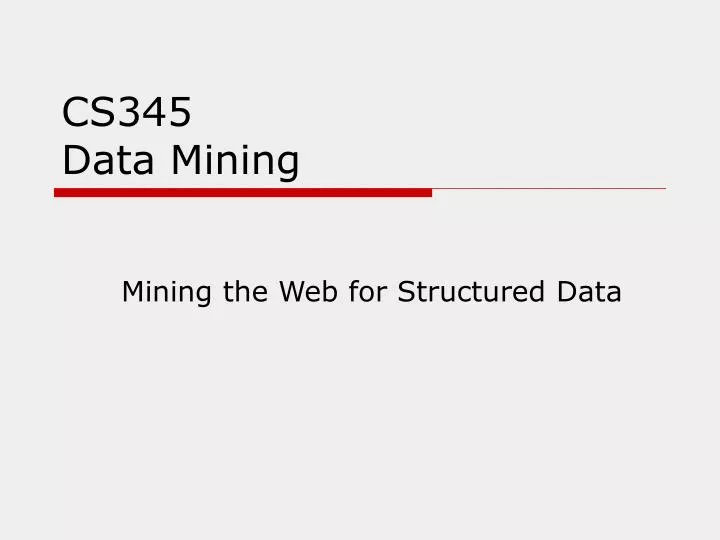 cs345 data mining