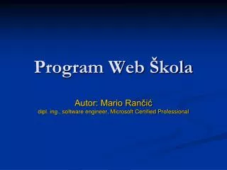 Program Web Škola