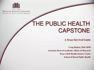 The Public Health Capstone