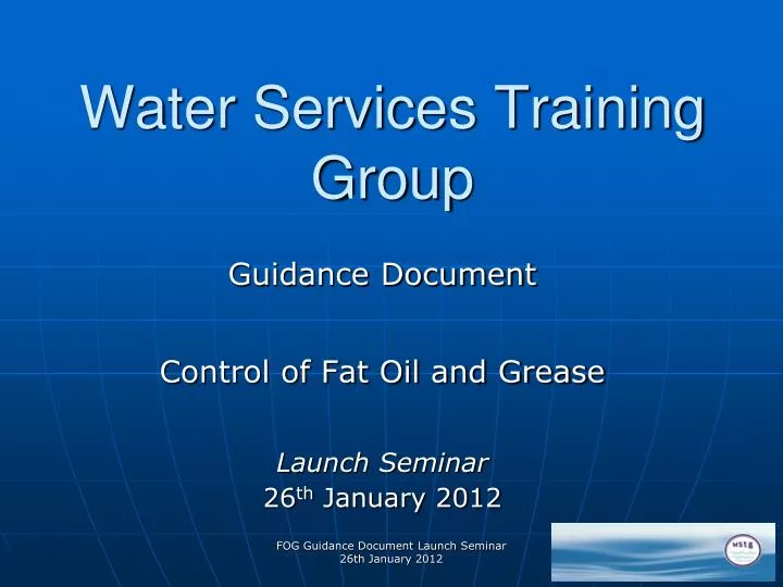 water services training group