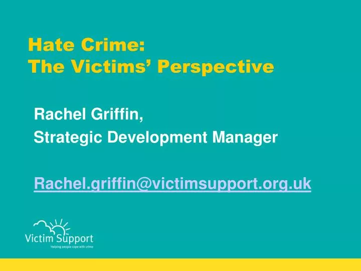 hate crime the victims perspective