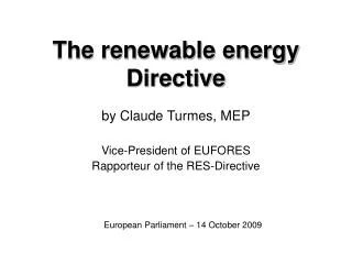 The renewable energy Directive