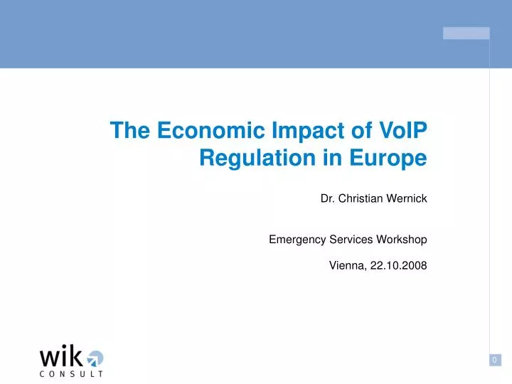 the economic impact of voip regulation in europe