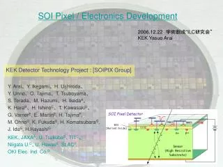 SOI Pixel / Electronics Development