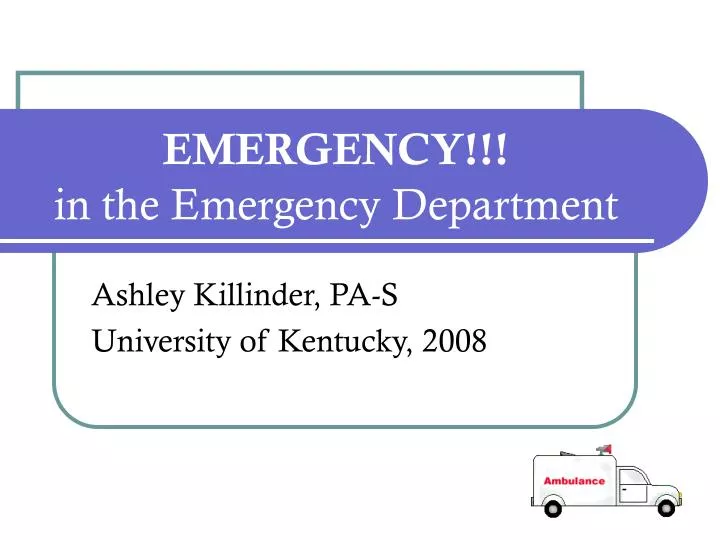 emergency in the emergency department