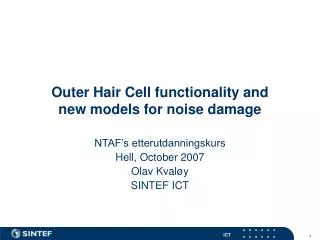 Outer Hair Cell functionality and new models for noise damage