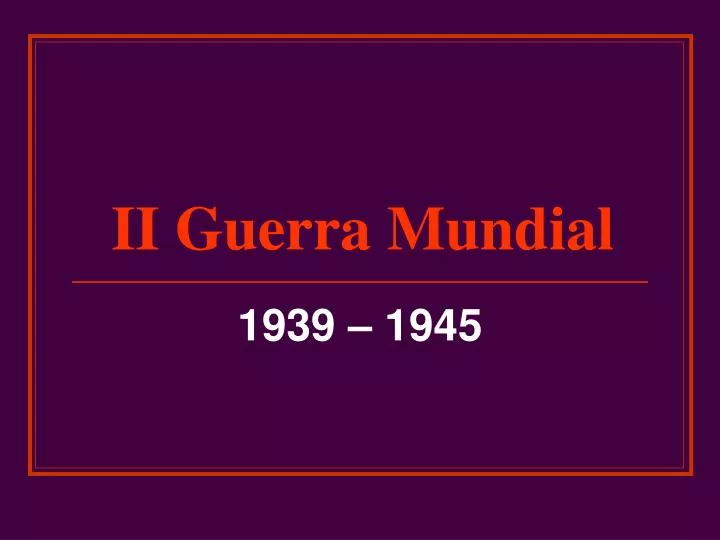 ii guerra mundial