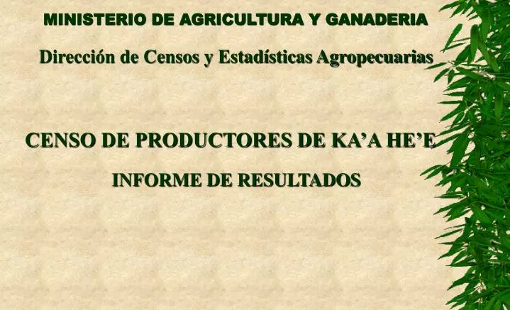ministerio de agricultura y ganaderia