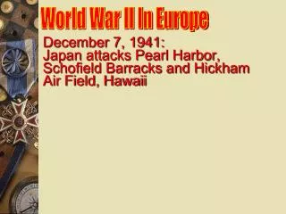 World War II In Europe