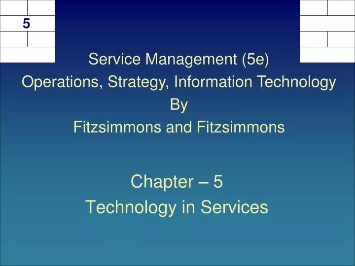 chapter 5 technology in services