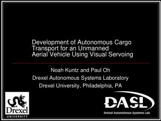 Development of Autonomous Cargo Transport for an Unmanned Aerial Vehicle Using Visual Servoing