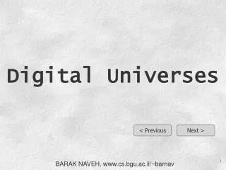 Digital Universes