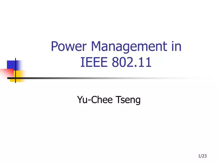 power management in ieee 802 11