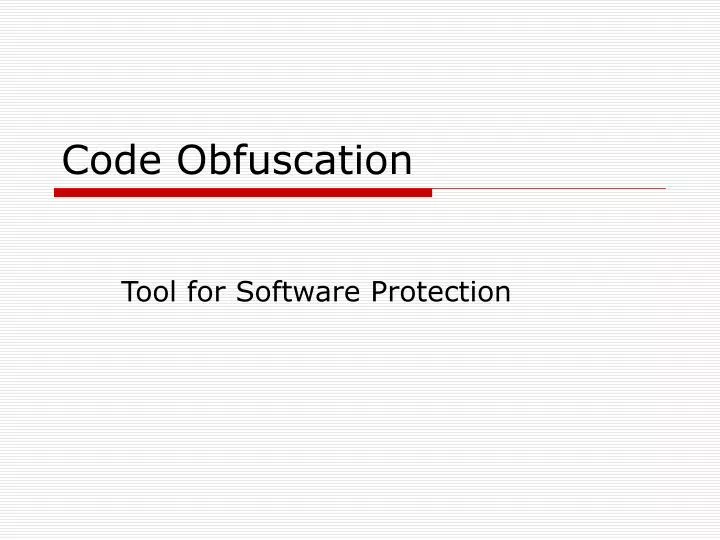 code obfuscation