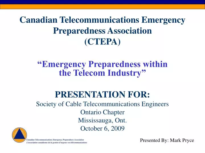 canadian telecommunications emergency preparedness association ctepa