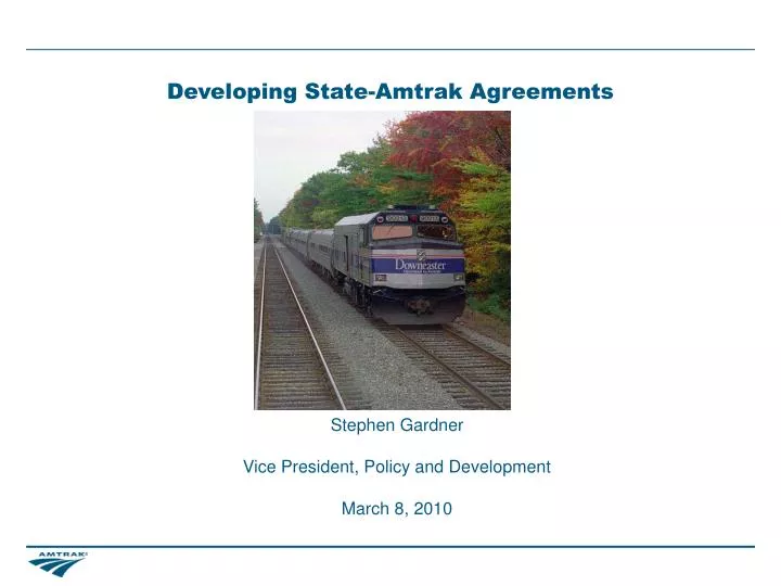 developing state amtrak agreements