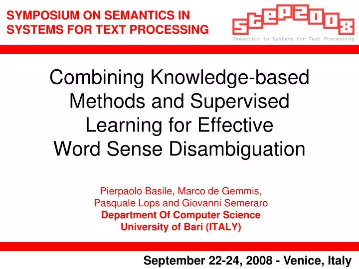 combining knowledge based methods and supervised learning for effective word sense disambiguation
