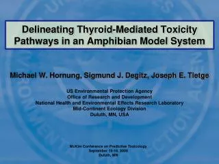 Delineating Thyroid-Mediated Toxicity Pathways in an Amphibian Model System
