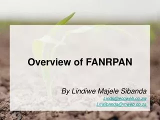 Overview of FANRPAN