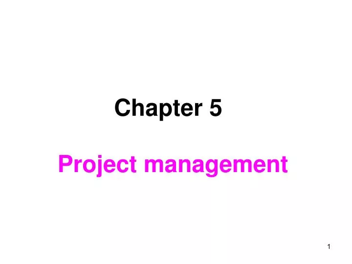 chapter 5 project management