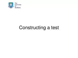 Constructing a test