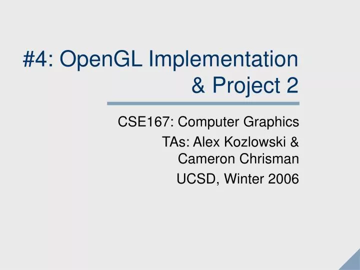 4 opengl implementation project 2