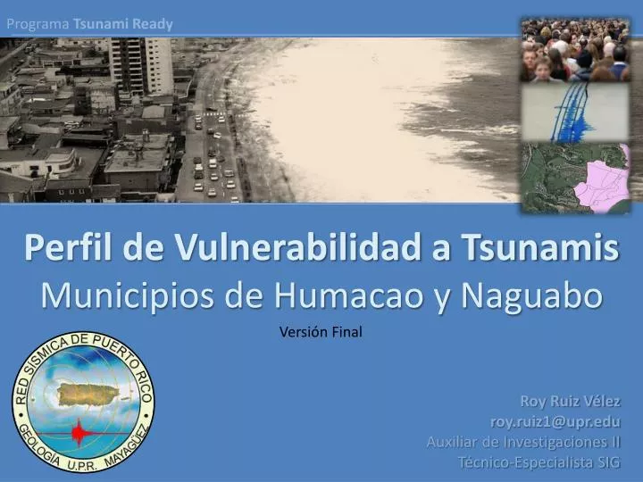 perfil de vulnerabilidad a tsunamis municipios de humacao y naguabo