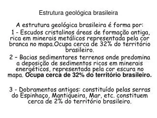 Estrutura geológica brasileira