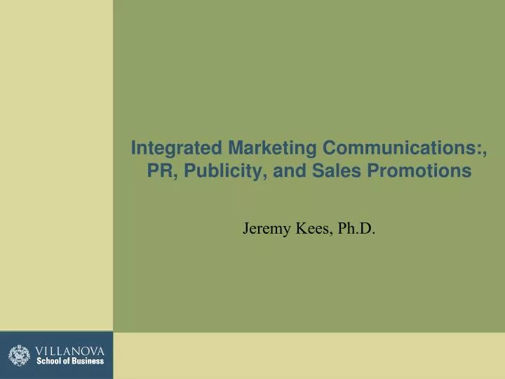 integrated marketing communications pr publicity and sales promotions