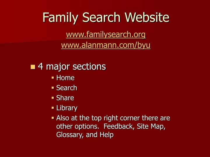 family search website www familysearch org www alanmann com byu
