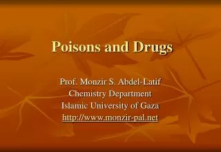 Poisons and Drugs