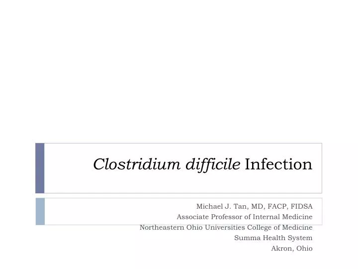 clostridium difficile infection
