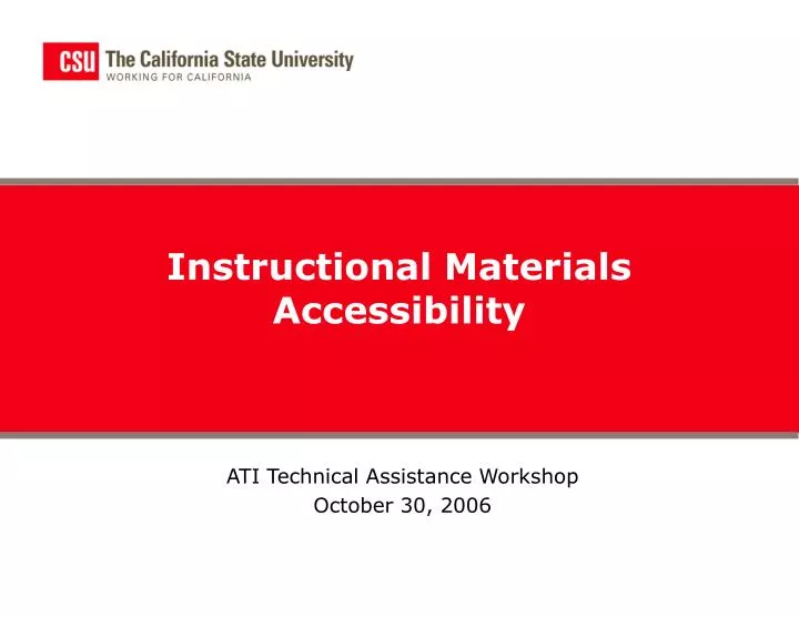 instructional materials accessibility