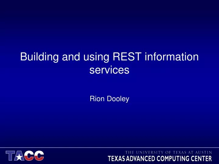 building and using rest information services