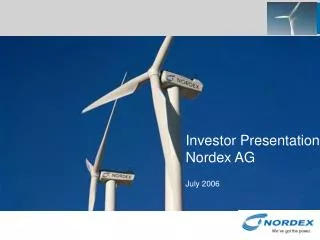 Investor Presentation Nordex AG