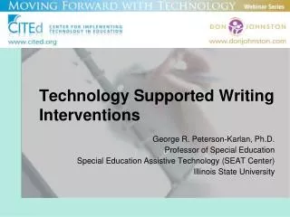Technology Supported Writing Interventions