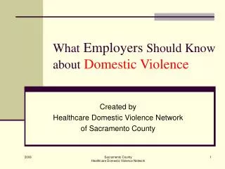 What Employers Should Know about Domestic Violence