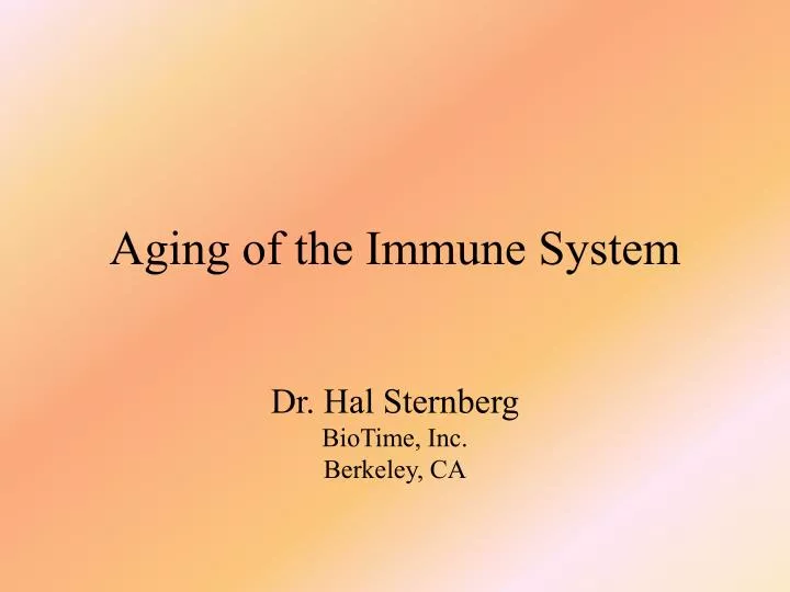 aging of the immune system