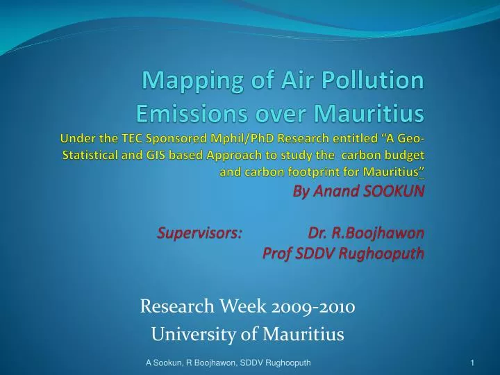 research week 2009 2010 university of mauritius
