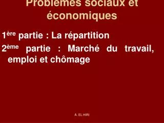 probl mes sociaux et conomiques