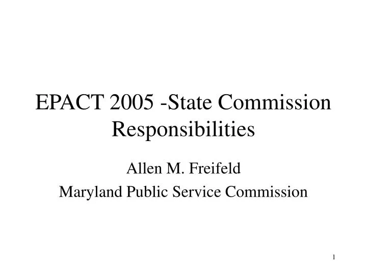 epact 2005 state commission responsibilities