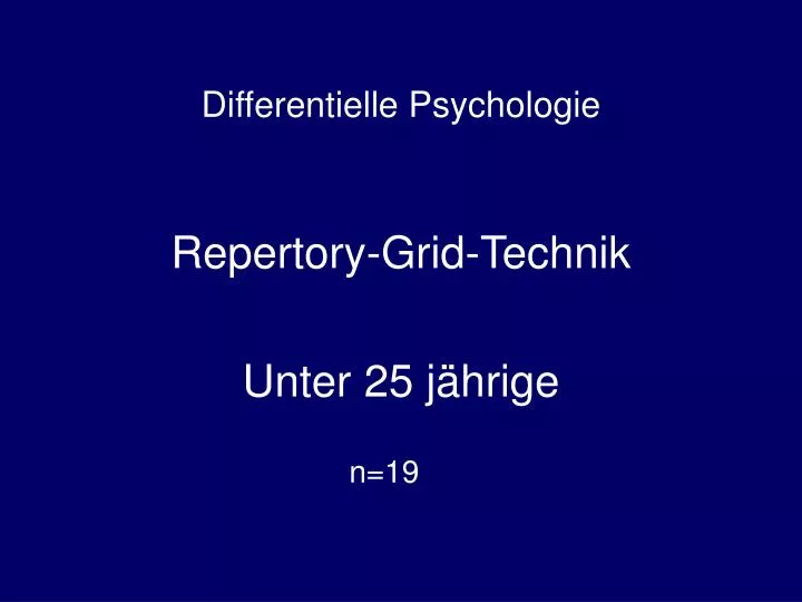 differentielle psychologie