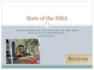 State of the MBA
