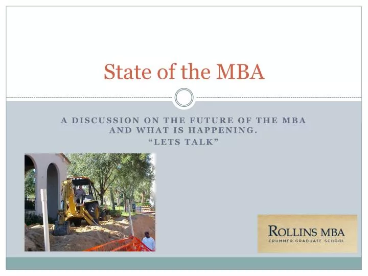state of the mba